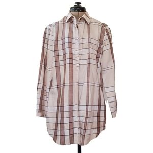 Burberry Brit Check 3/4 Button-Up